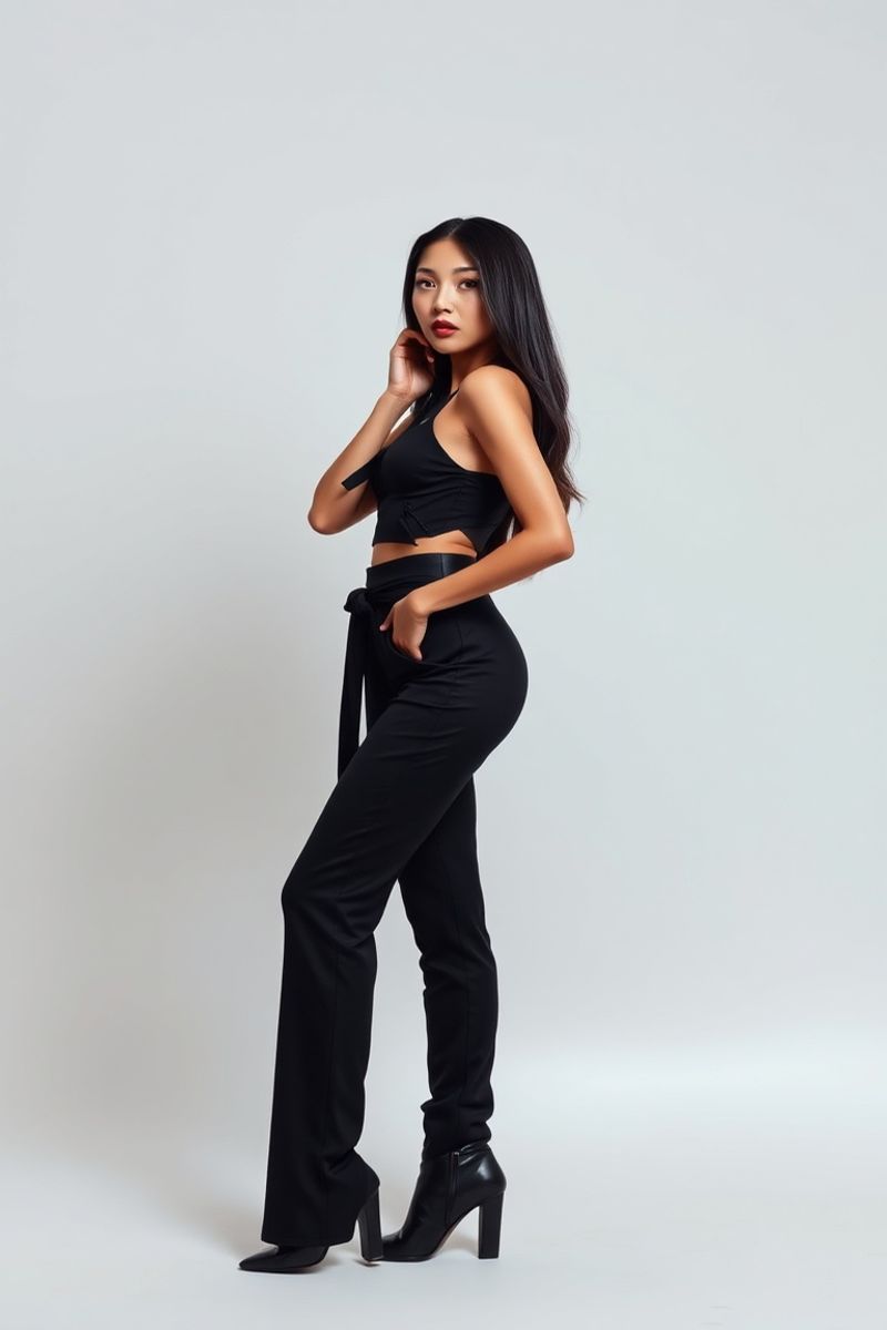 Lila Reyes full body editorial pose
