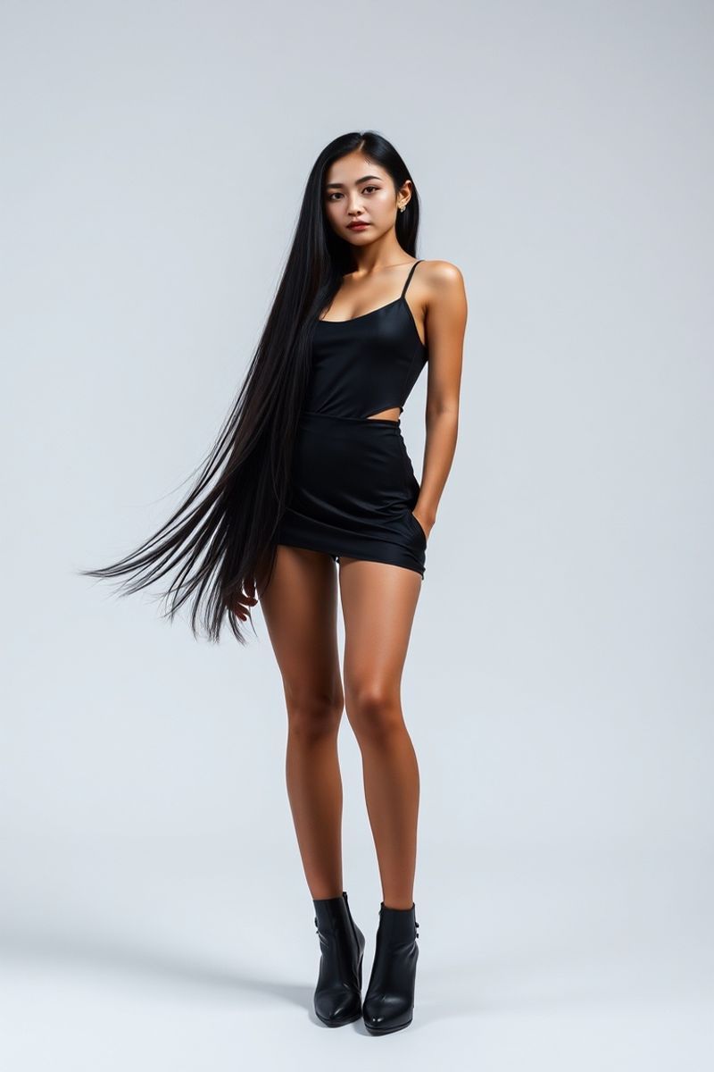 Linh Tran full body editorial pose