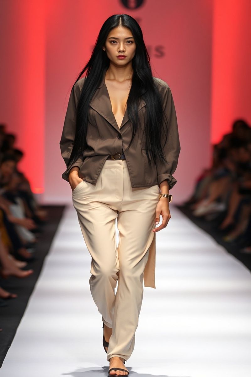 Linh Tran fashion runway walk