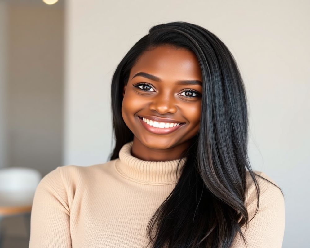 Liya Amare commercial brand campaign with natural smile