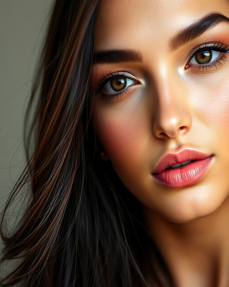 Lorena Alves beauty close-up portrait with soft lighting