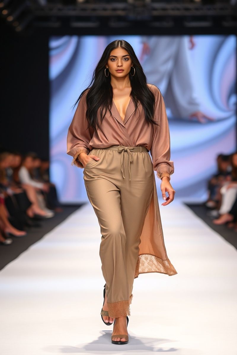 Lorena Alves fashion runway walk in designer clothing
