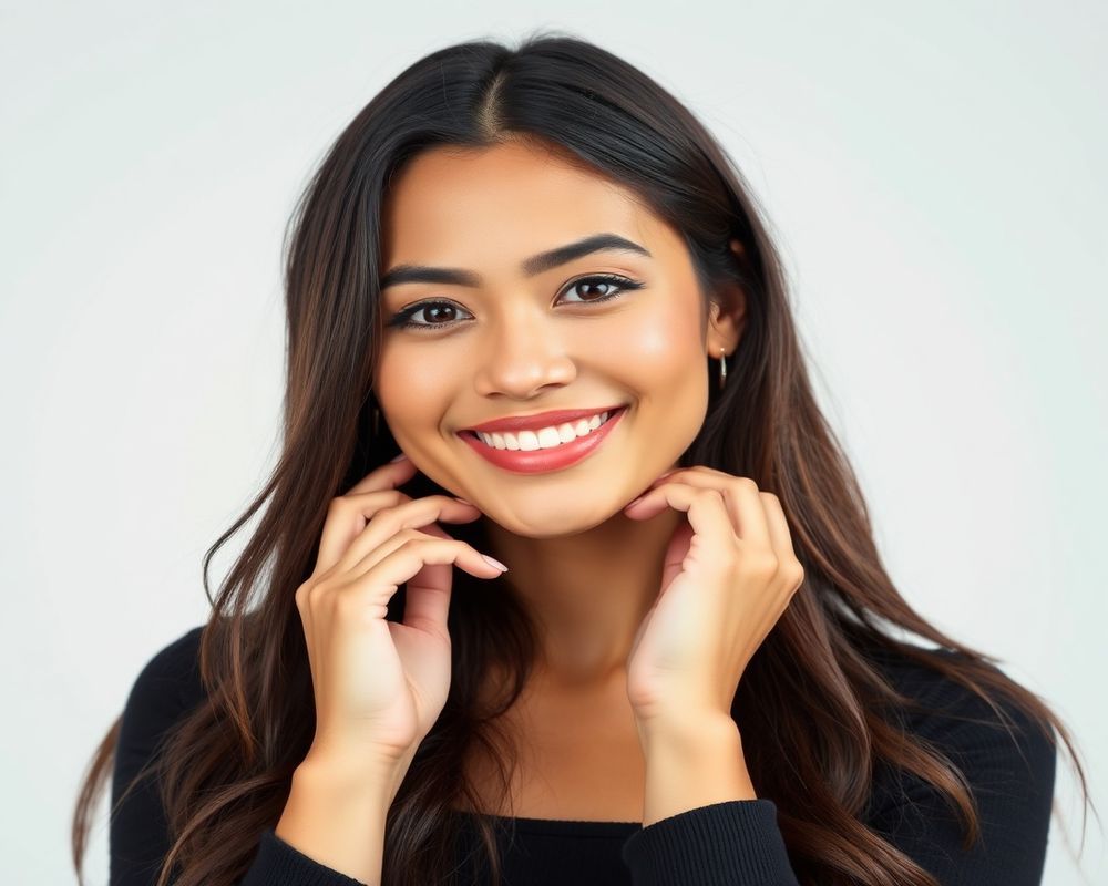 Lorena Alves commercial brand campaign with natural smile