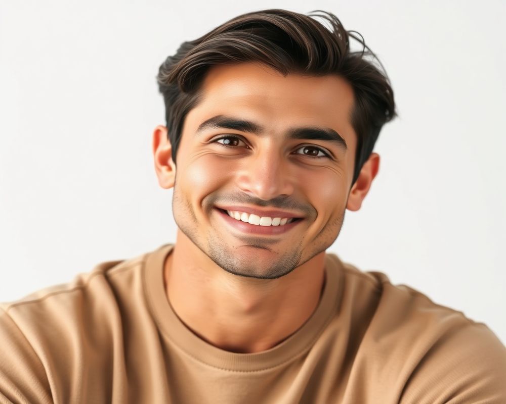 Lucas Fernandes commercial brand campaign with natural smile