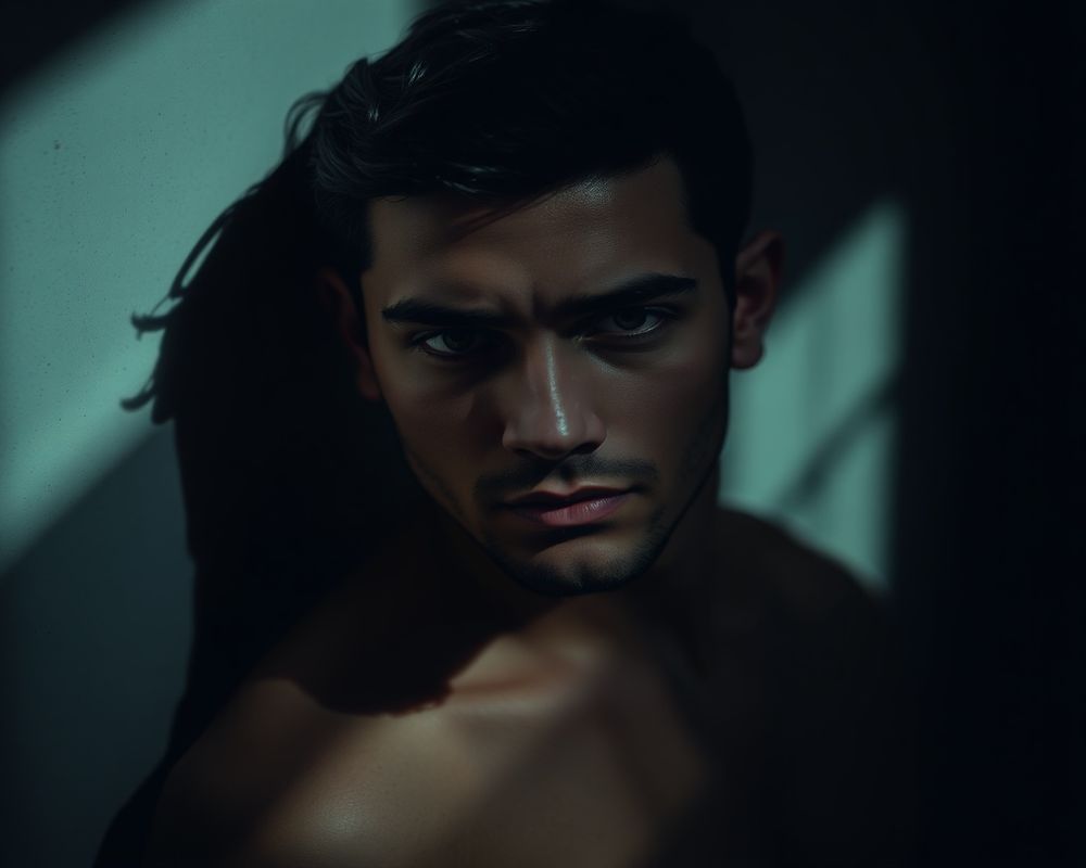 Lucas Fernandes artistic creative portrait with dramatic shadows