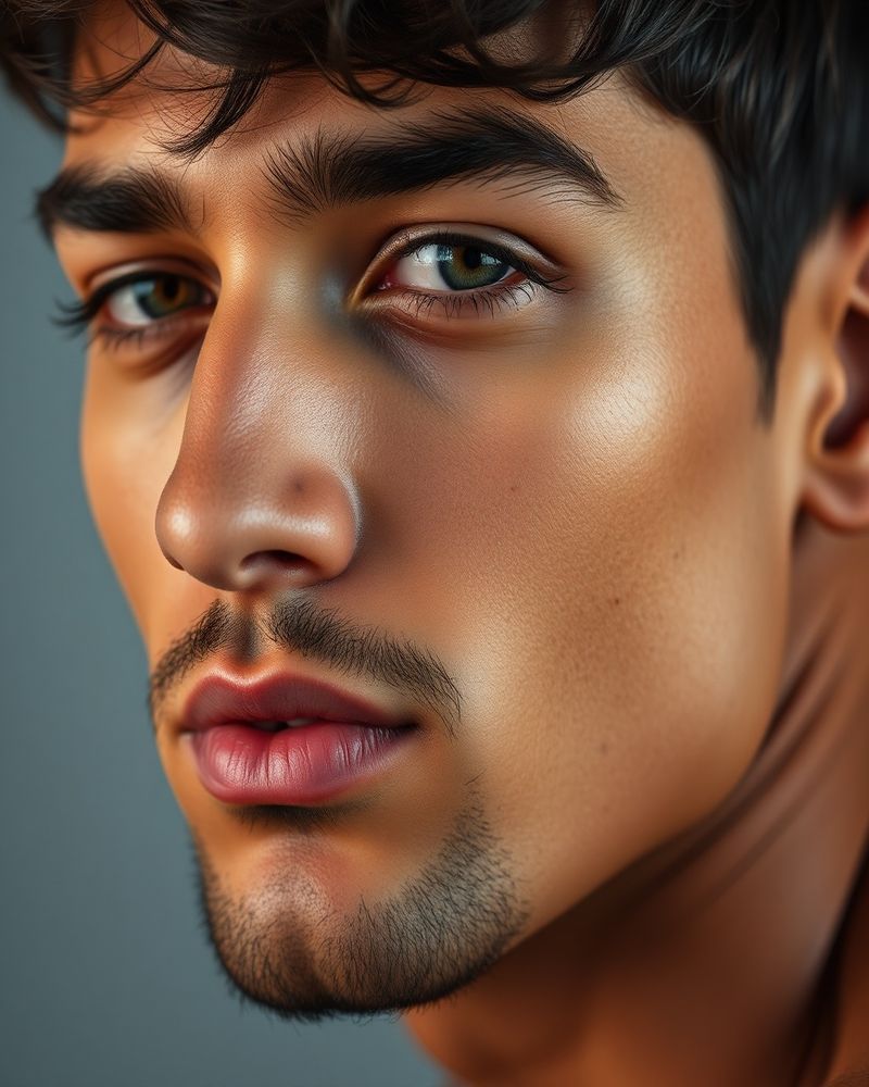 Lucas Ferreira beauty close-up portrait with soft lighting