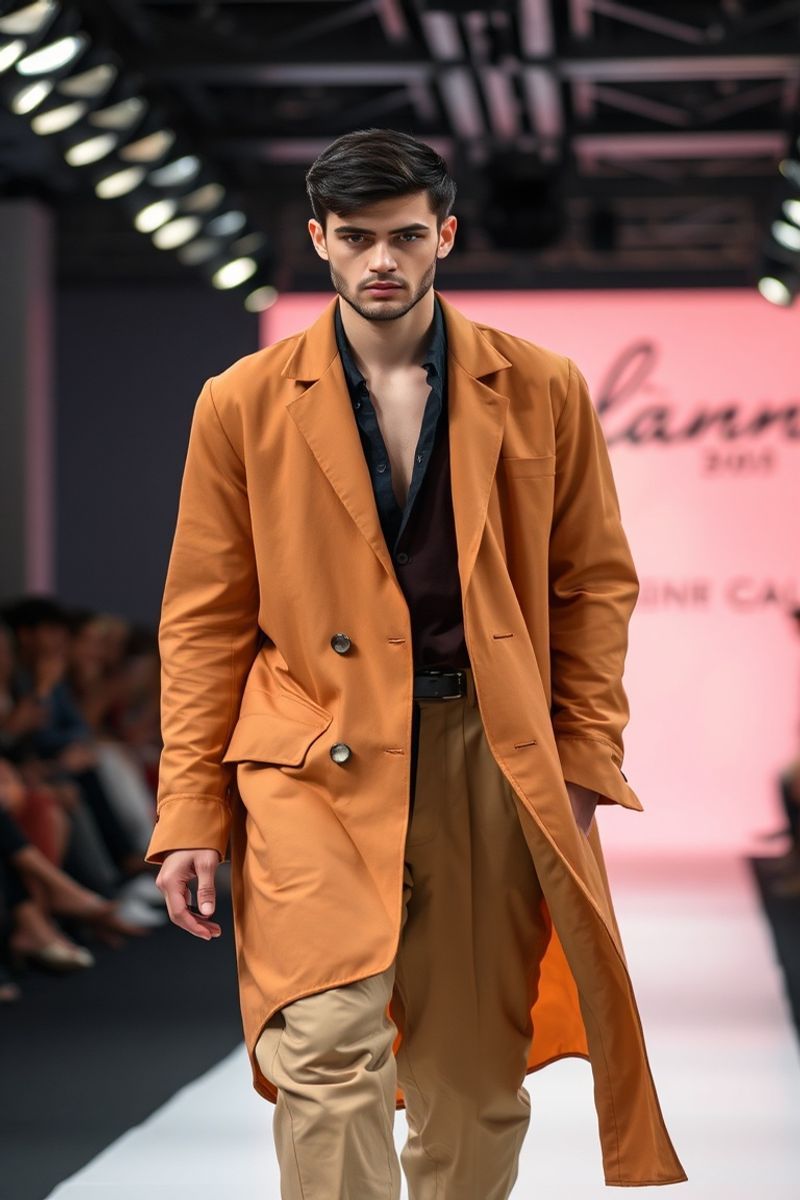 Lucas Ferreira fashion runway walk in designer clothing