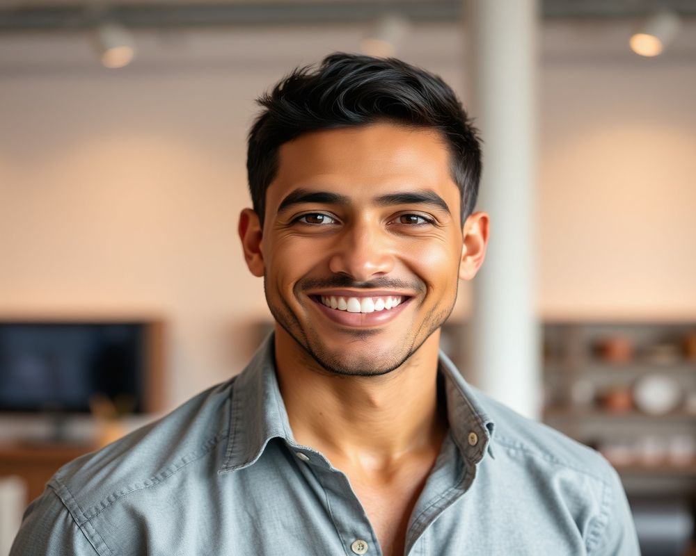 Lucas Ferreira commercial brand campaign with natural smile