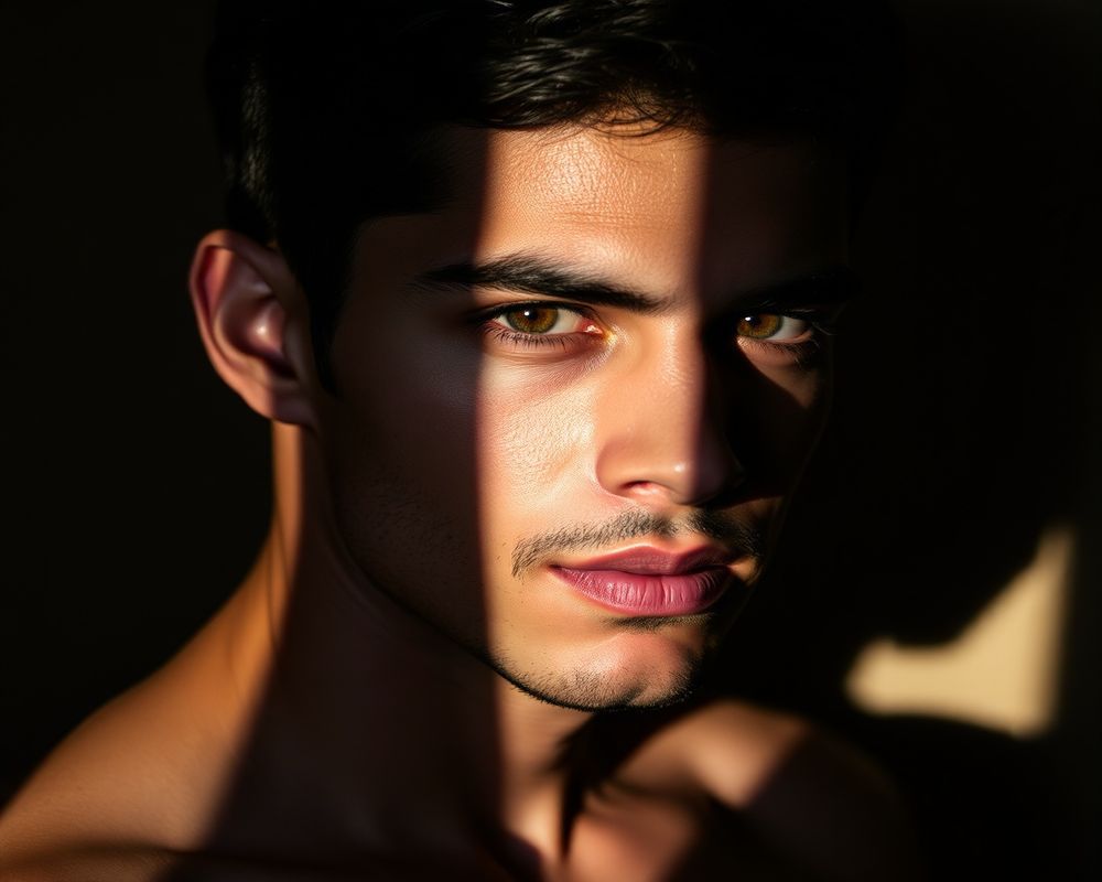 Lucas Ferreira artistic creative portrait with dramatic shadows