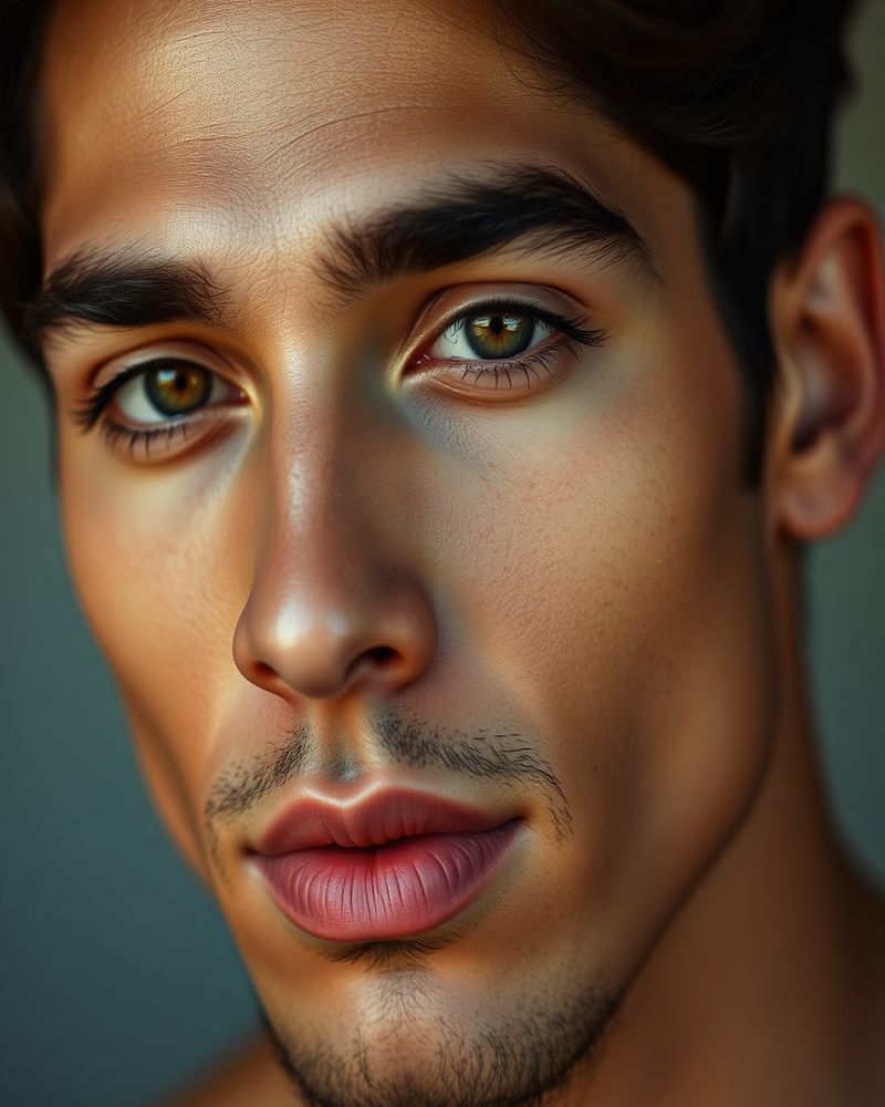 Lucas Oliveira beauty close-up portrait with soft lighting