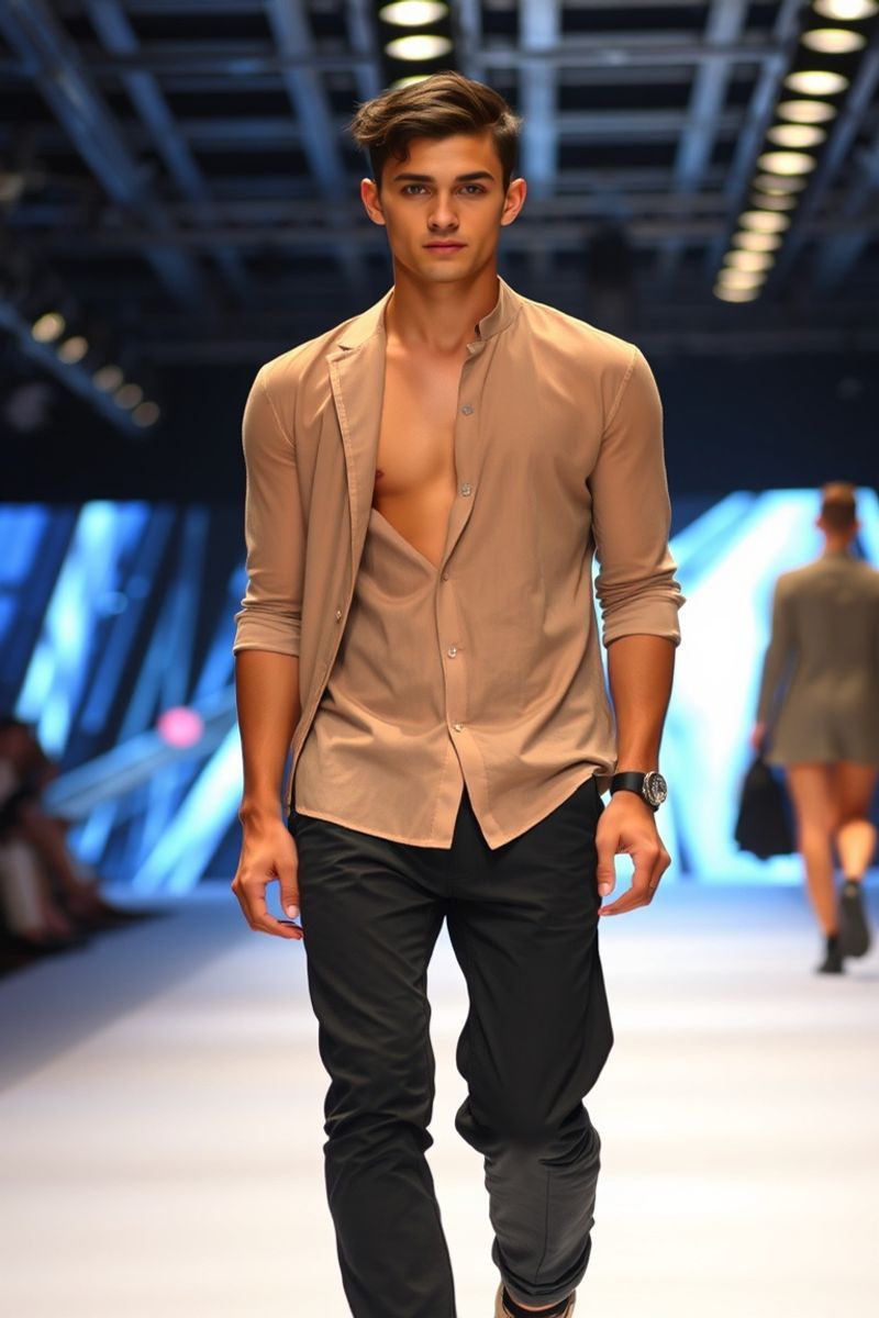 Lucas Silva fashion runway walk