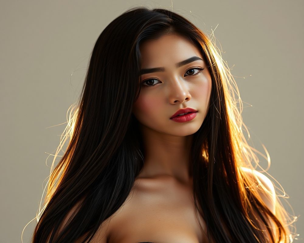 Lucia Mercado high fashion editorial with dramatic lighting