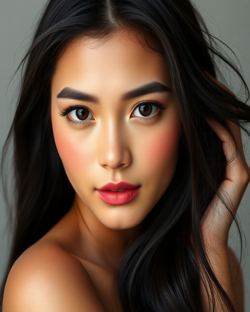 Lucia Mercado beauty close-up portrait with soft lighting