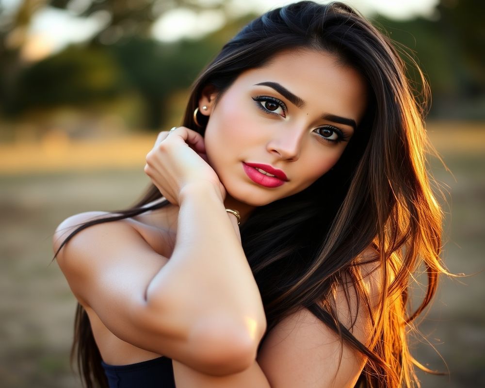 Lucia Vargas lifestyle personality shot in natural outdoor setting