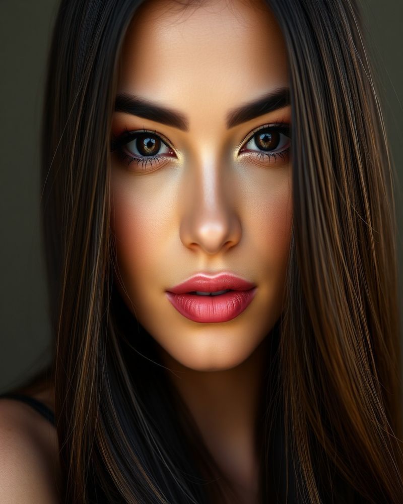 Lucia Vargas beauty close-up portrait with soft lighting