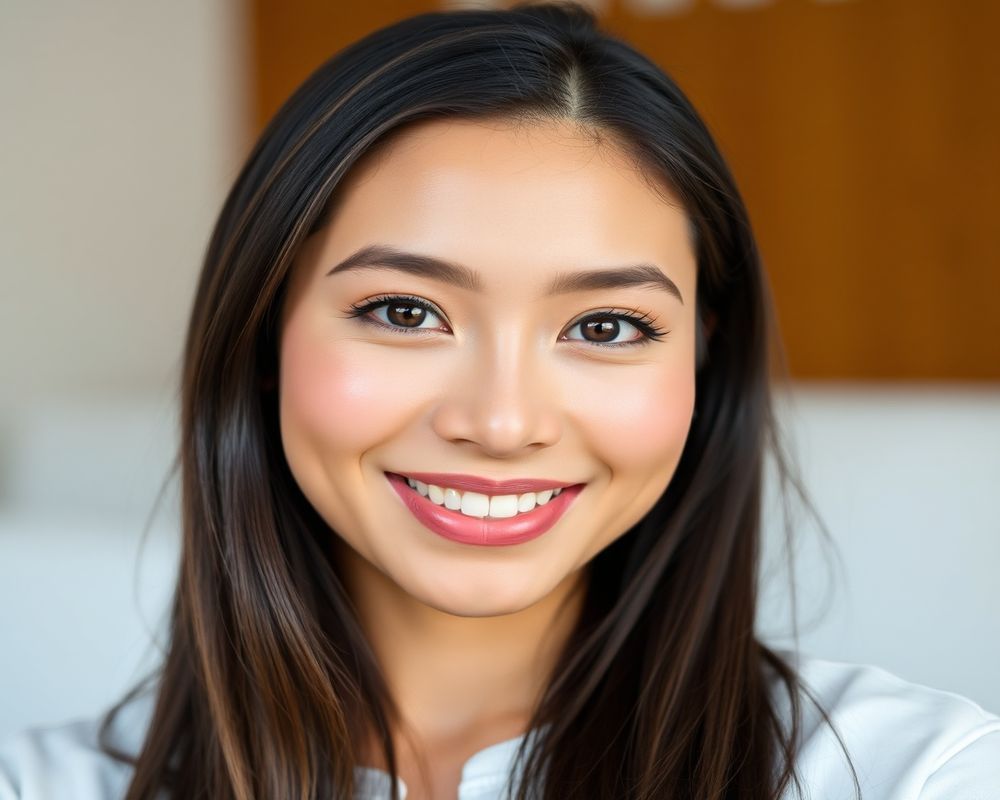 Luz Valentina Morales commercial brand campaign with natural smile