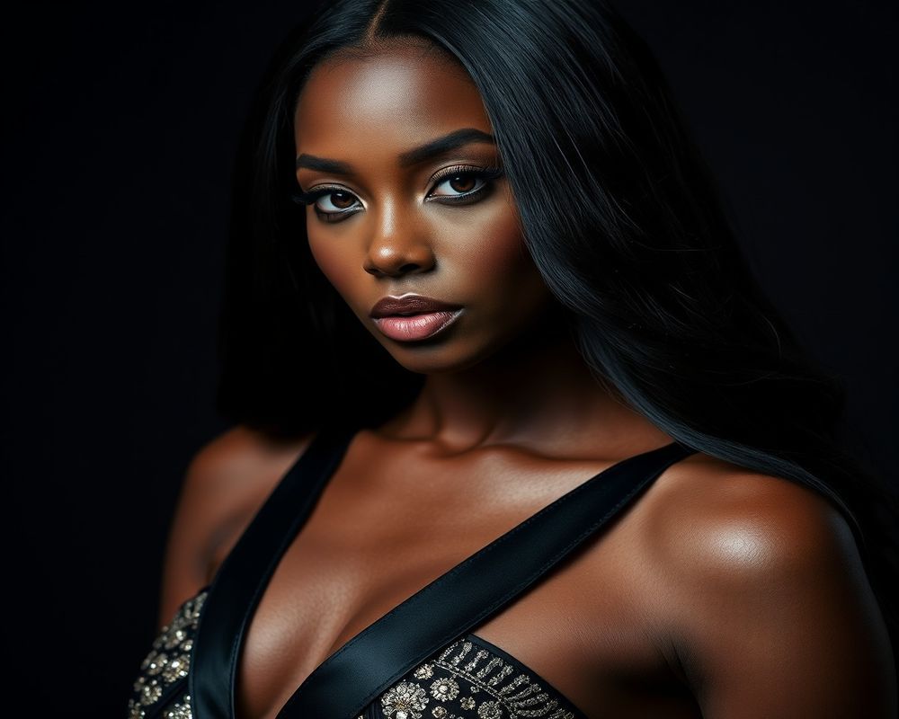 Makeda Tesfaye high fashion editorial