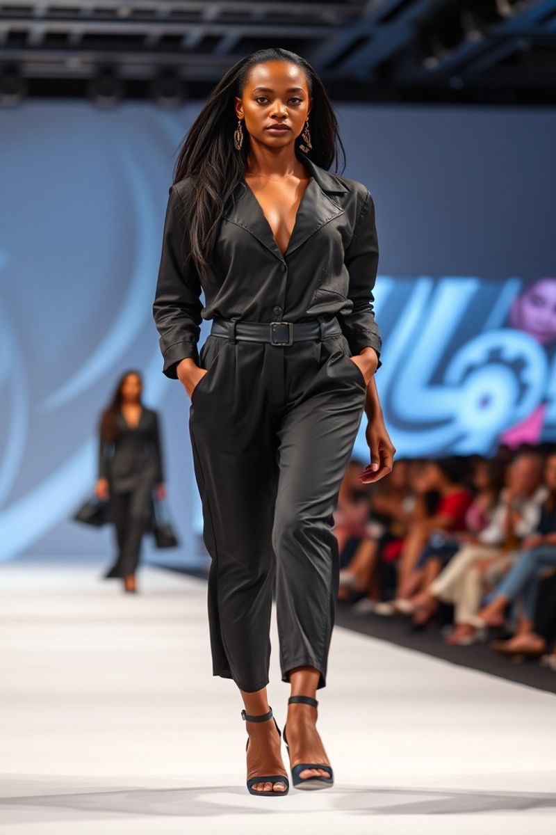 Makeda Tesfaye fashion runway walk