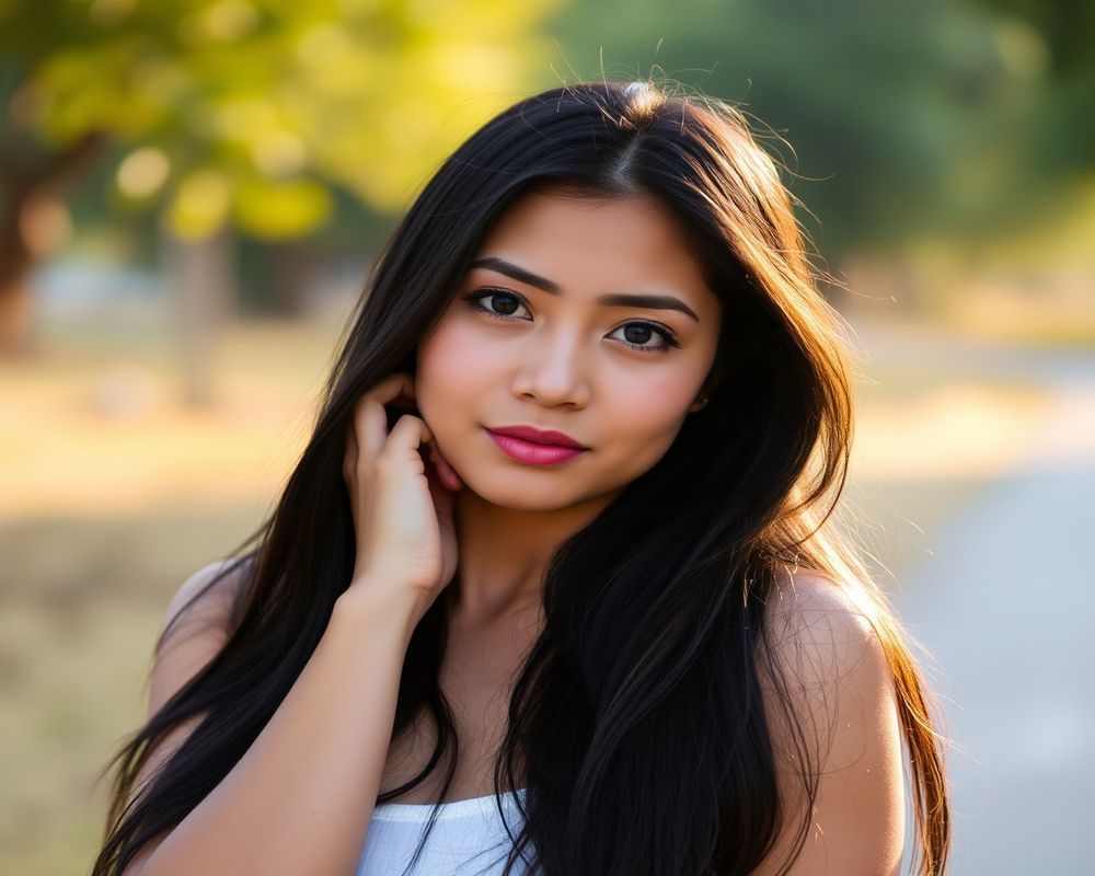 Malia Santos natural outdoor lifestyle portrait
