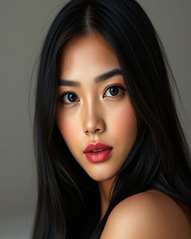 Malia Santos beauty close-up portrait