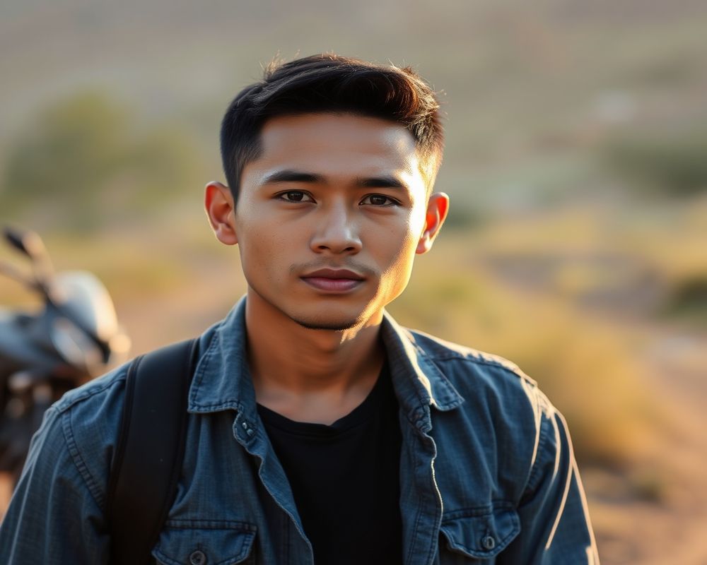 Marco Santos lifestyle personality shot in natural outdoor setting