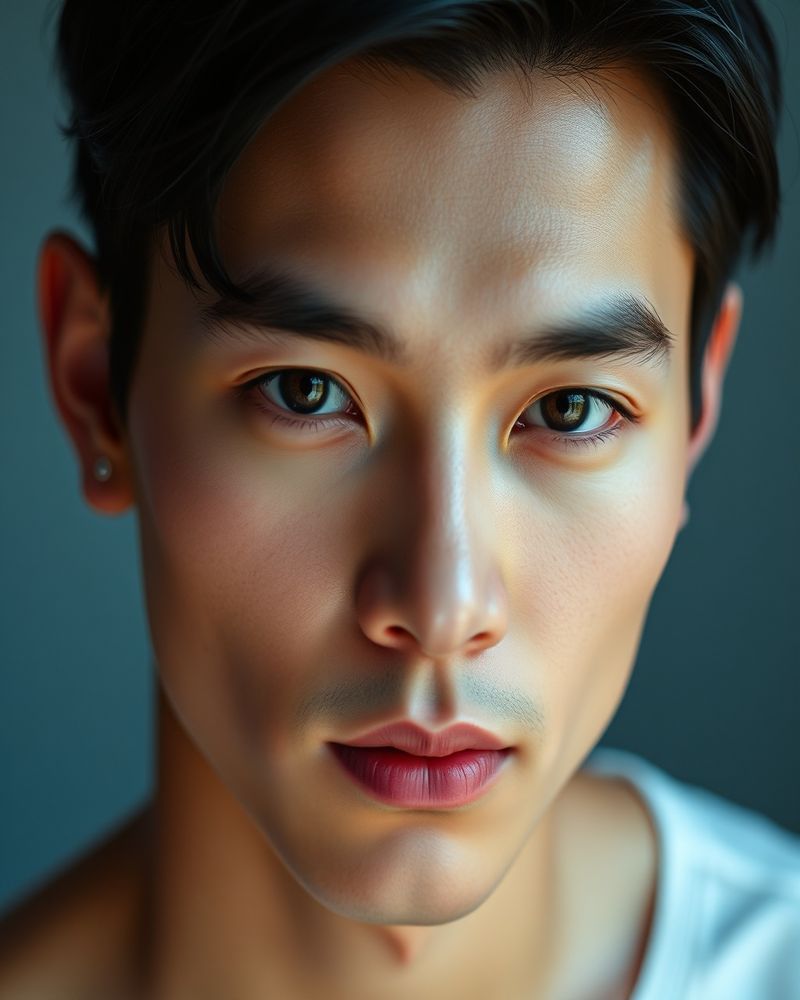 Marco Santos beauty close-up portrait with soft lighting