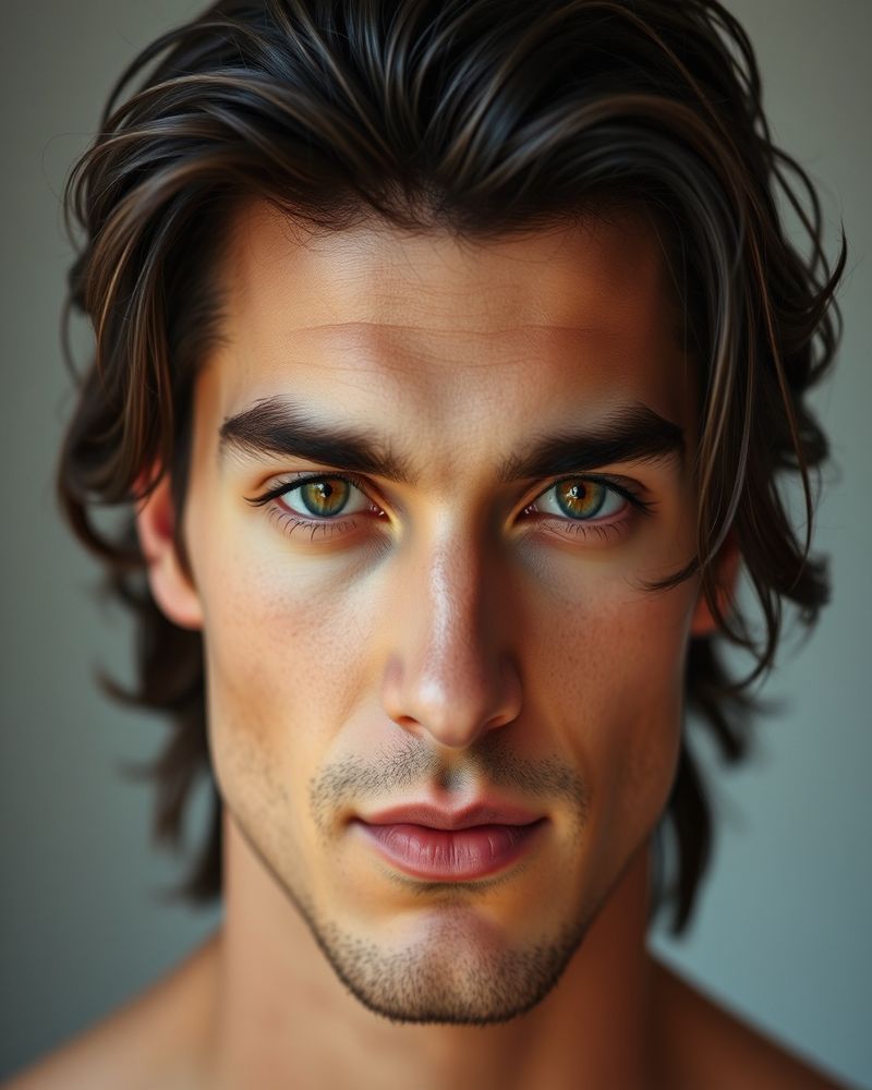 Marco Visconti beauty close-up portrait with soft lighting