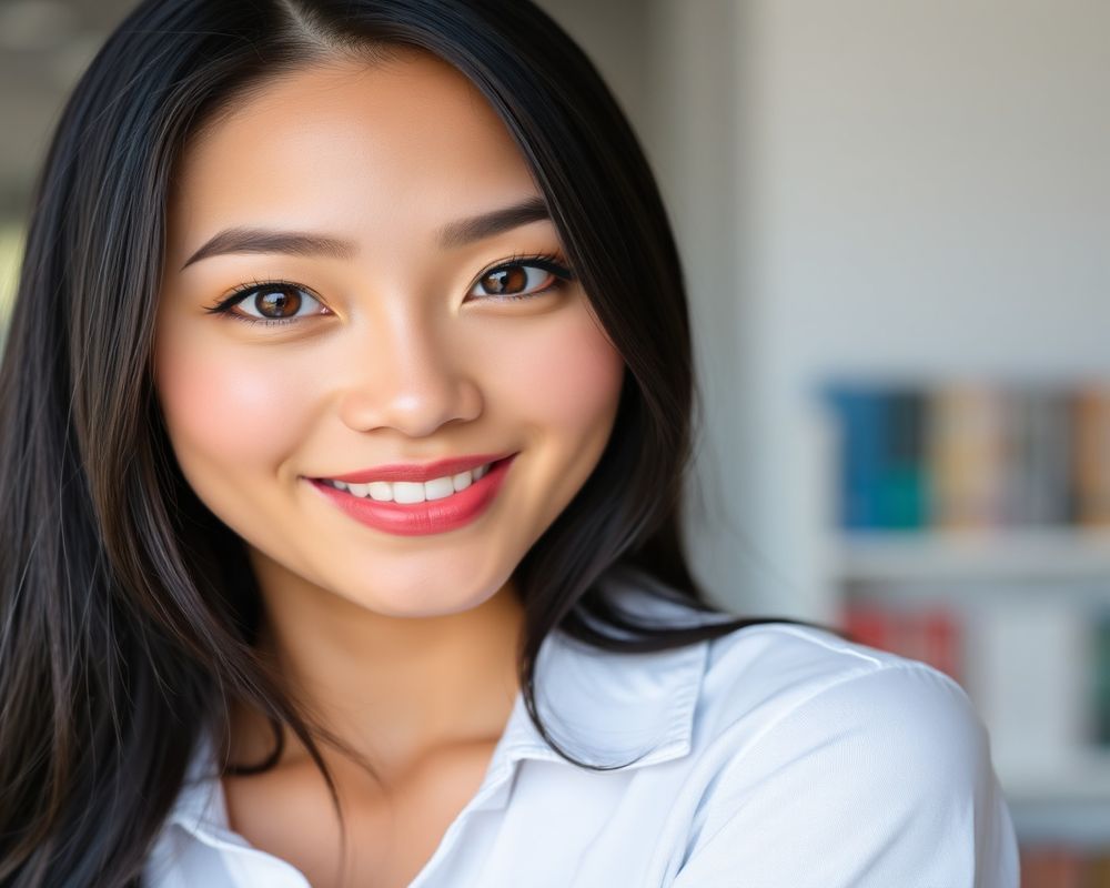 Maria Celestine Santos commercial brand campaign with natural smile