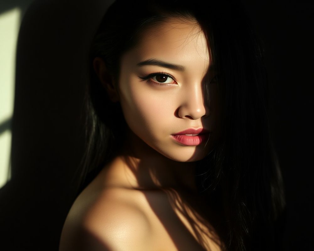 Maria Deleon artistic creative portrait with dramatic composition