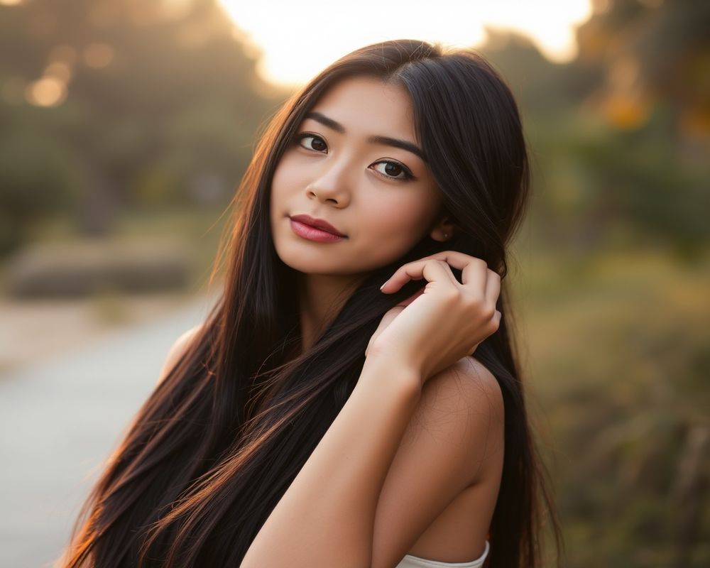 Maria Estrella Santos lifestyle personality shot in natural outdoor setting