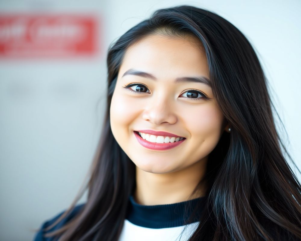 Maria Estrella Santos commercial brand campaign with natural smile