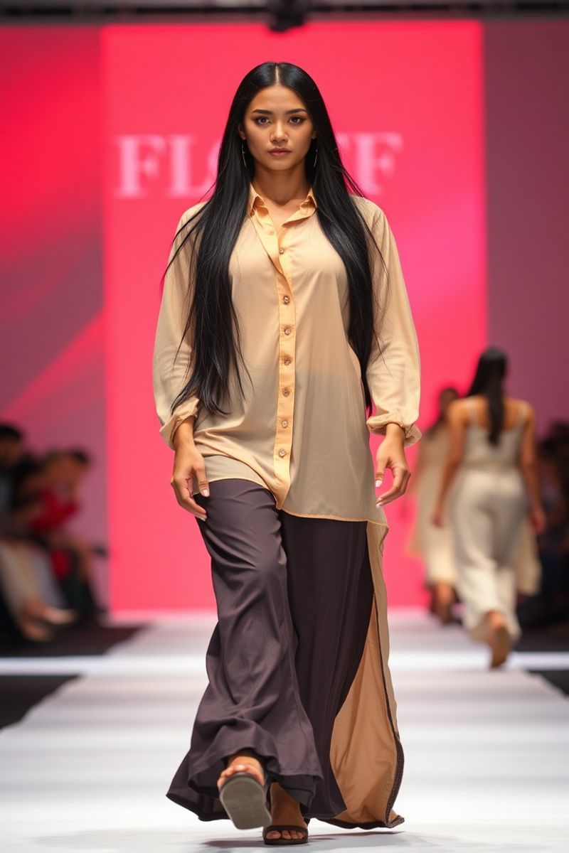 Maria Isabela Cruz fashion runway walk in designer clothing