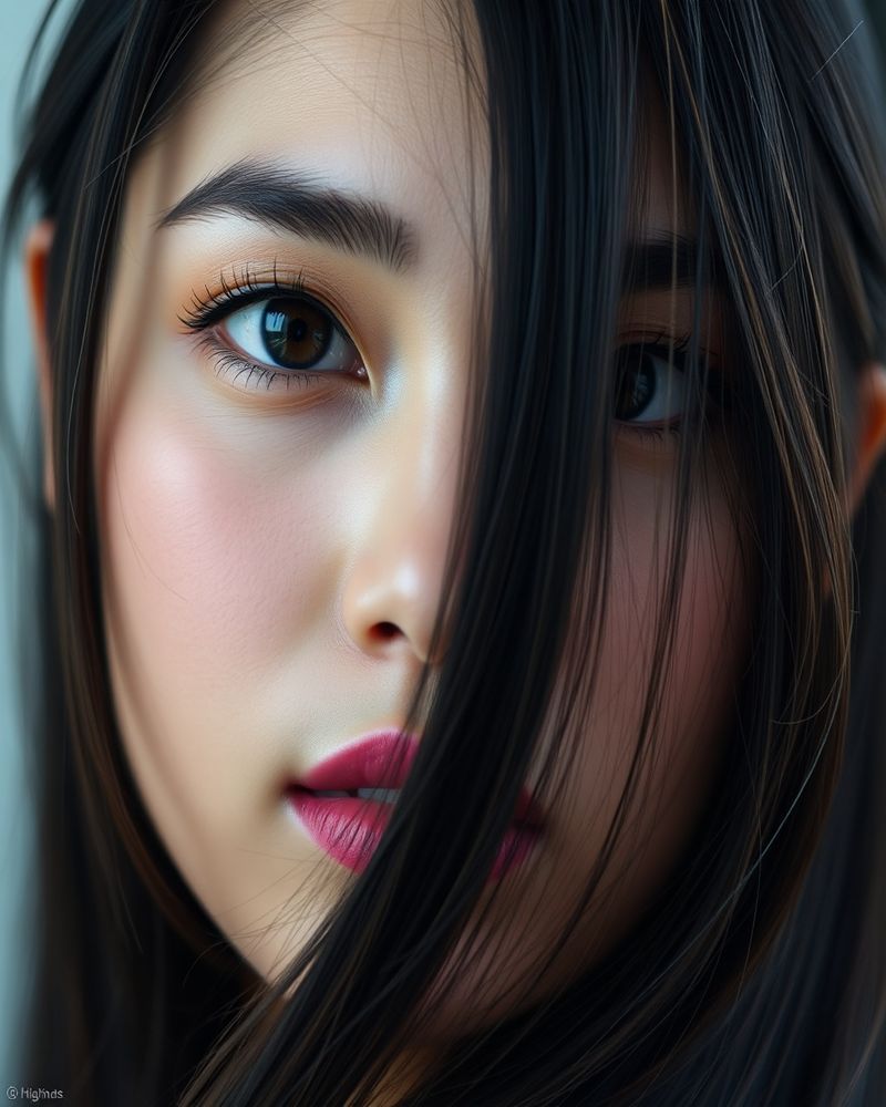 Maria Luisa Santos beauty close-up portrait