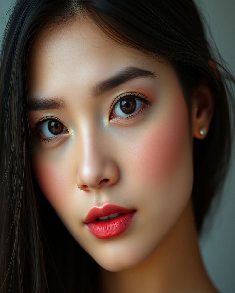 Maria Santos beauty close-up portrait with soft lighting