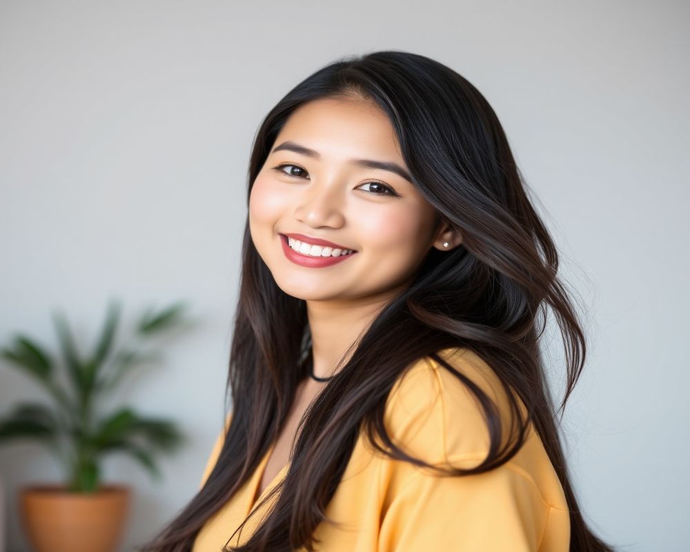 Maria Santos commercial brand campaign with natural smile