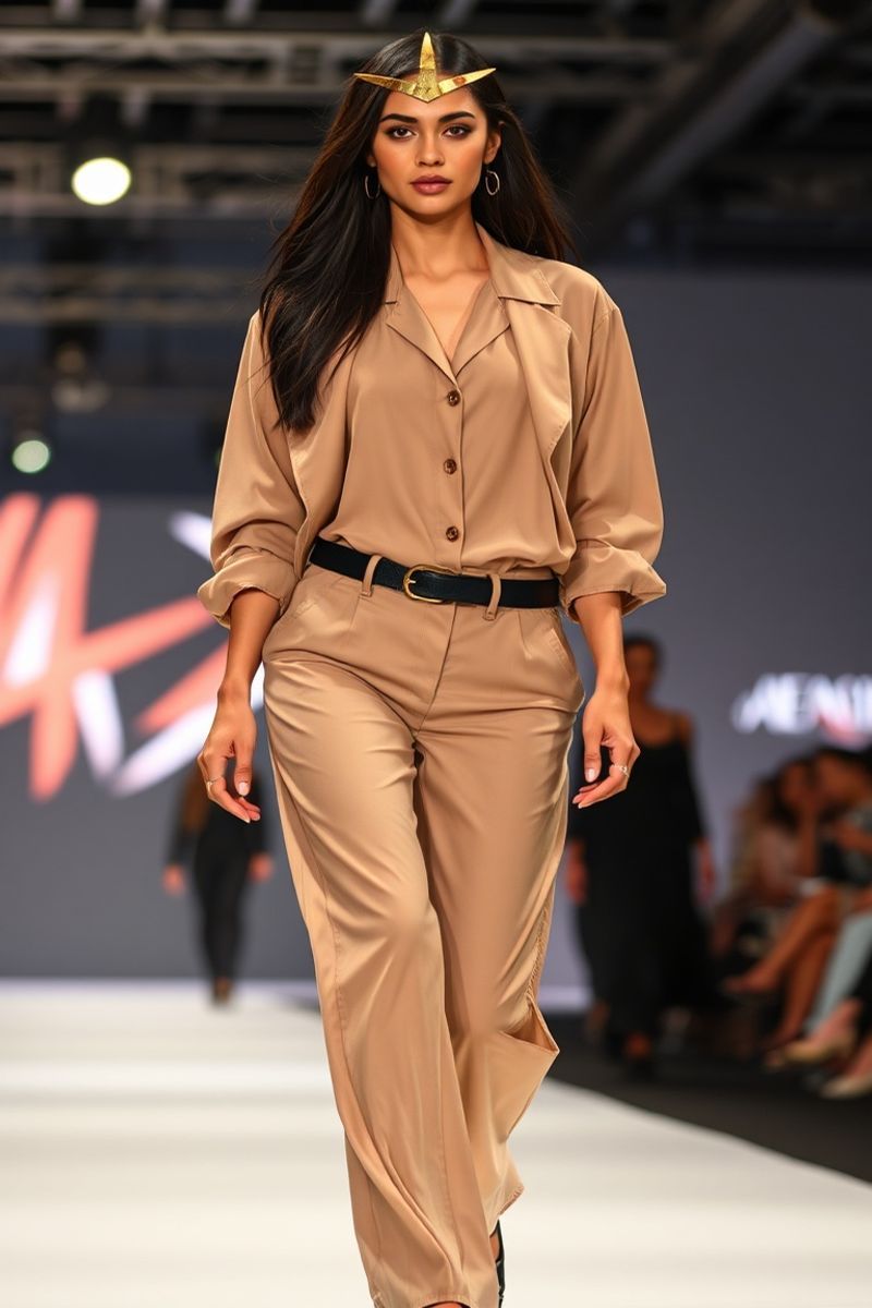 Mariana Costa fashion runway walk in designer clothing
