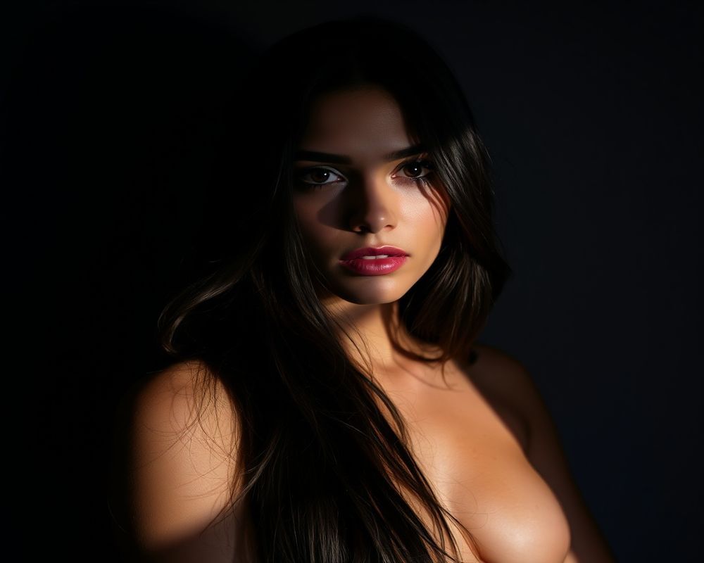 Mariana Costa artistic creative portrait with dramatic shadows