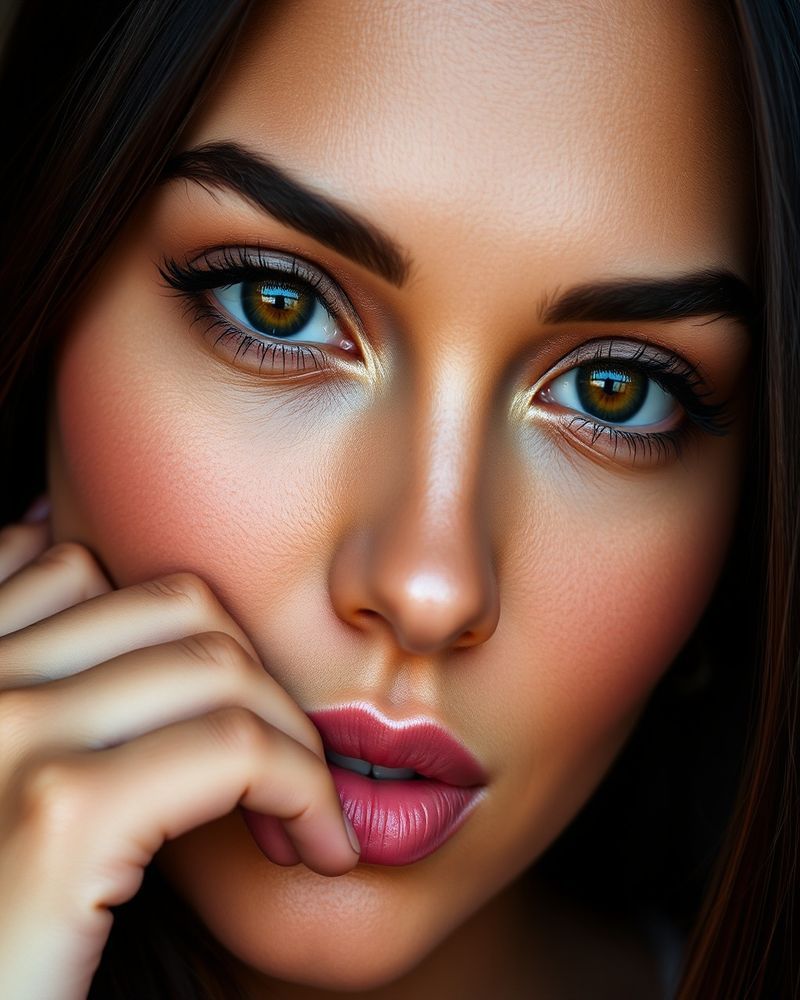 Mariana Oliveira beauty close-up portrait with soft lighting