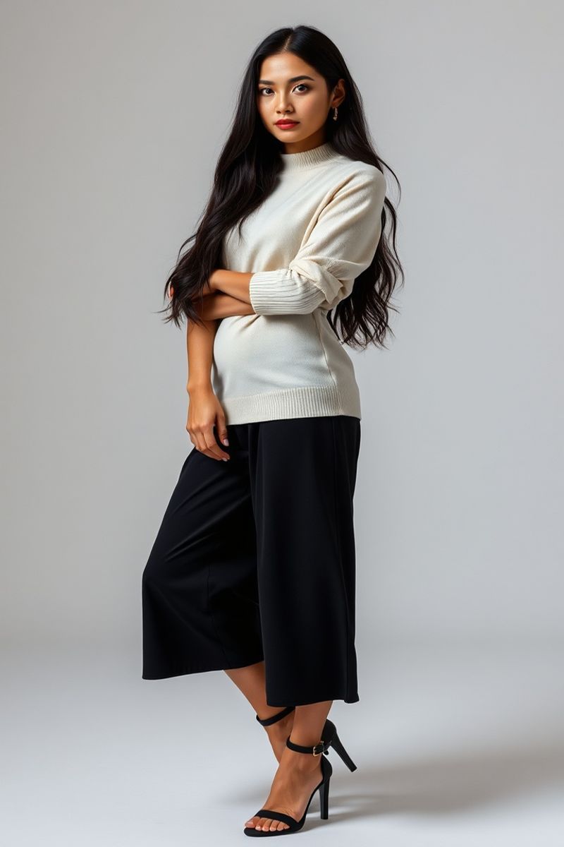 Maricel Aquino full body editorial pose in high fashion clothing