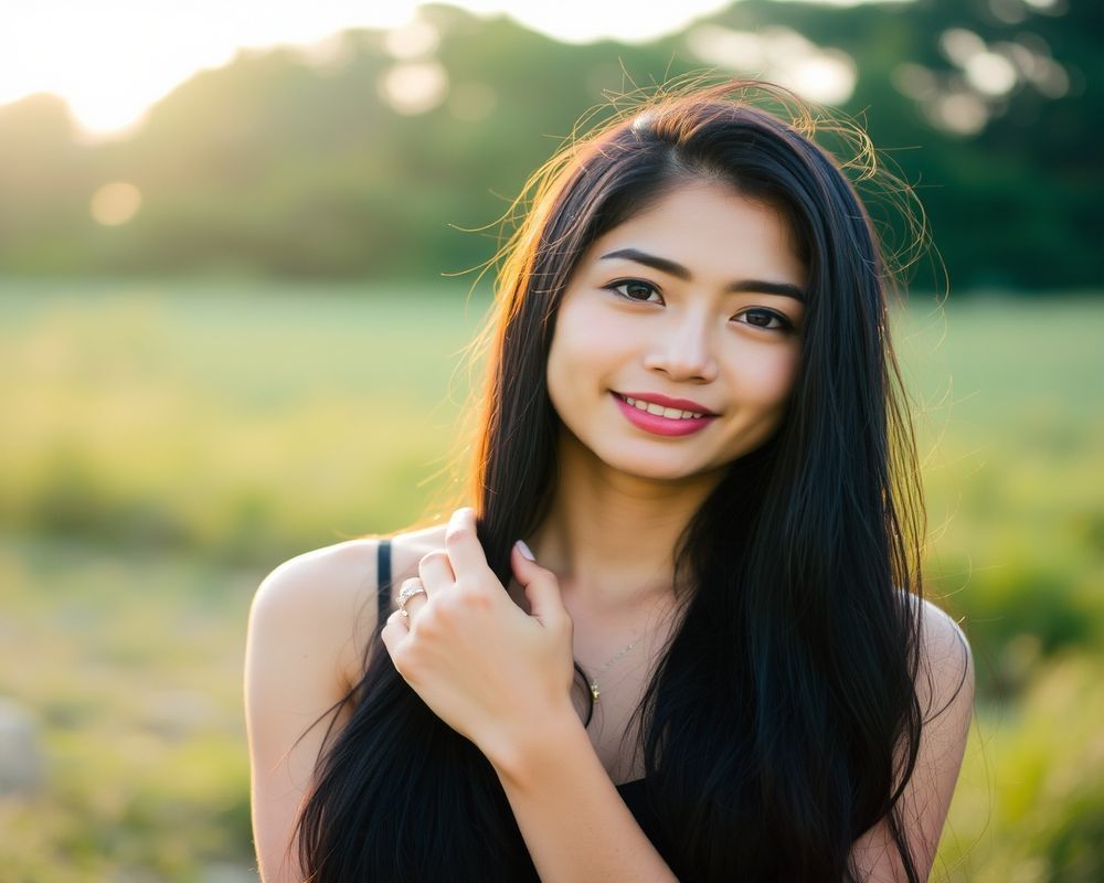 Maricel Aquino lifestyle personality shot in natural outdoor setting