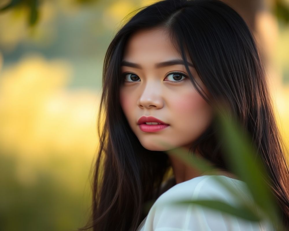 Maricel Santos lifestyle personality shot in natural outdoor setting