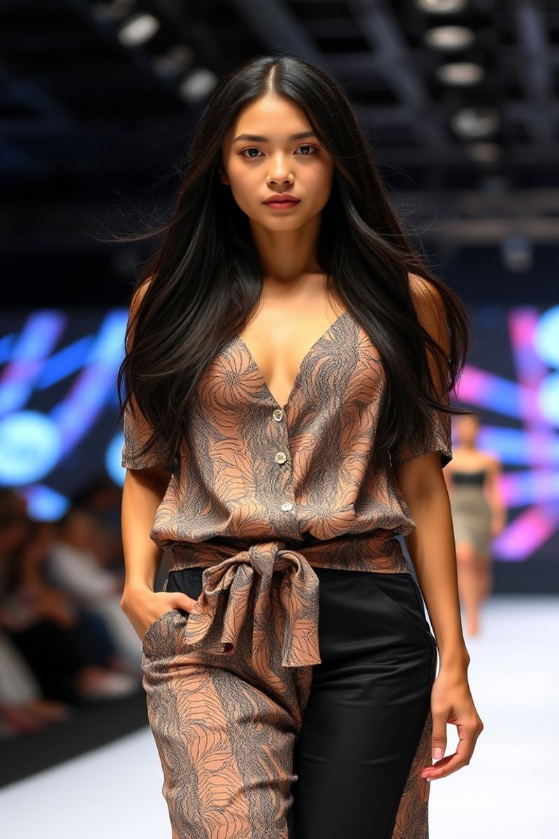 Maricel Santos fashion runway walk in designer clothing