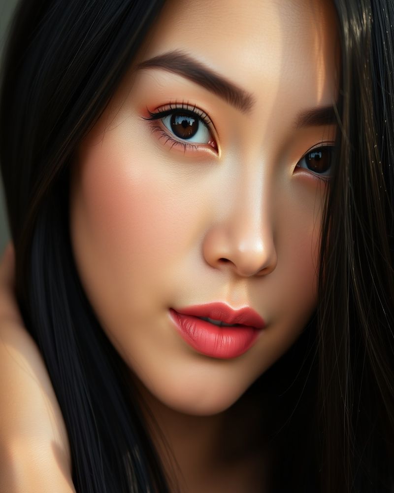 Mariel Santos beauty close-up portrait with soft lighting