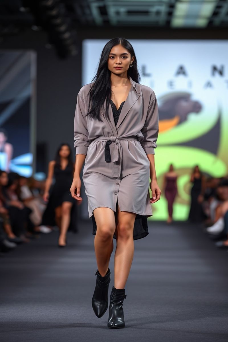 Mariel Santos fashion runway walk in designer clothing