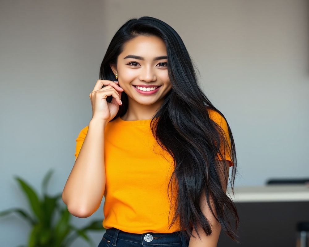 Mariel Santos commercial brand campaign with natural smile