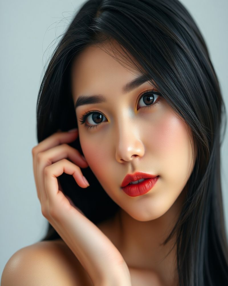 Marina Tan beauty close-up portrait with soft lighting