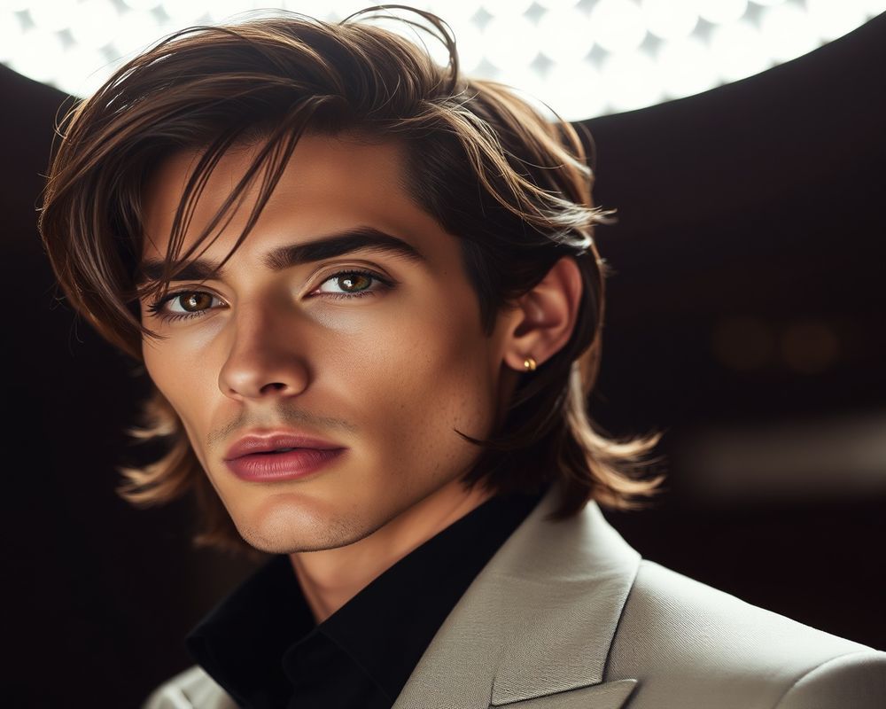 Mateo Fernández high fashion editorial with dramatic lighting