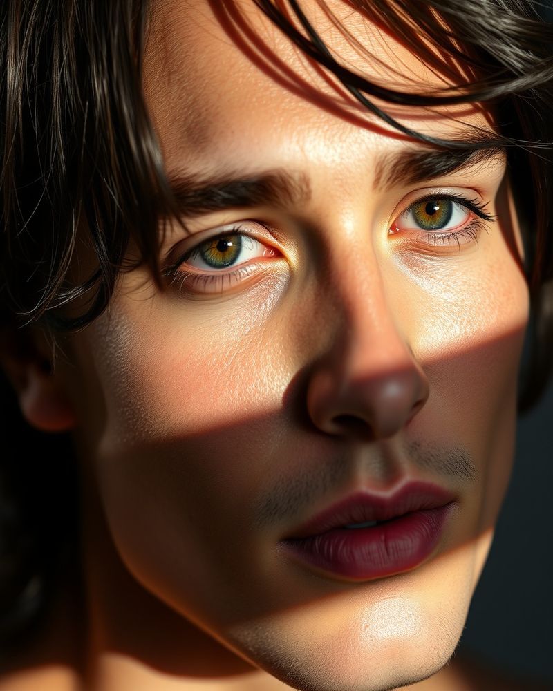 Mateo Fernández beauty close-up portrait with soft lighting