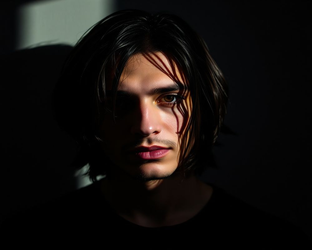 Mateo Fernández artistic creative portrait with dramatic shadows