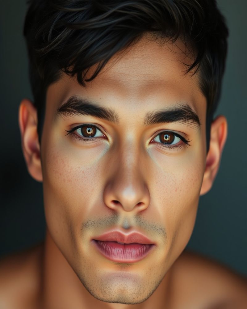 Mateo Reyes beauty close-up portrait with soft lighting